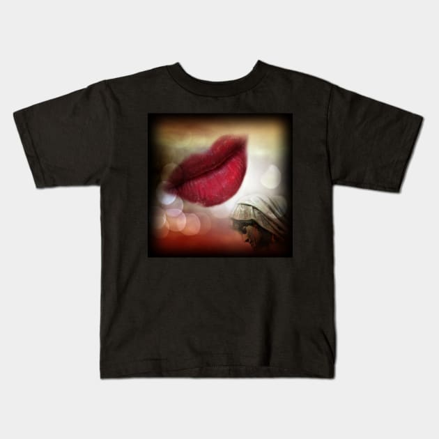 red lips Kids T-Shirt by issabild